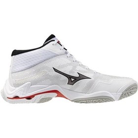 Resim Mizuno Wave Lightning Elite Mıd Unisex Voleybol Ayakkabısı Beyaz Çok Renkli 