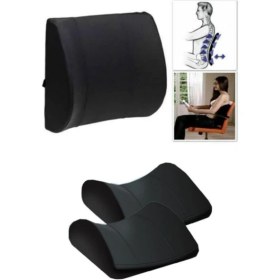 Resim Ankaflex Ortopedik Visko Koltuk Minderi Sırt Destek Yastığı Araç Sandalye Bel Sırt Desteği Yastığı Minderi 