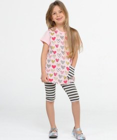 Resim Casabony Kalp Yandan Cepli Tunik + T-shirt Takım-pembe Pembe 