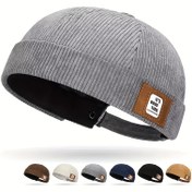 Resim ERCOALGO Erkek Corduroy Beresi Şapka "İyi Bir Zaman" Baskısı ile - Şıklık, Sıcaklık ve Konfor için İlkbahar ve Sonbahar'da Outdoor Aktiviteleri için Uygun, Beresi Şapka 