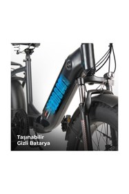 Resim OLA EFD1 Carbon Design Katlanabilir Elektrikli Bisiklet 20” FAT 