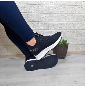 Resim M.p 1669 Siyah İçten Gizli Topuk 7cm Taşlı Kadın Spor Ayakkabı 001 