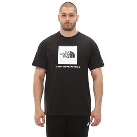 Resim The North Face M S-S Raglan Redbox Tee Erkek T-Shirt Siyah 