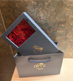 Resim Kırmızı Gül Mücevher Kutusu & İstiridye Kolye HEDİYELİ! 