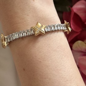 Resim Gold Yıldız Detay Su Yolu Bileklik 