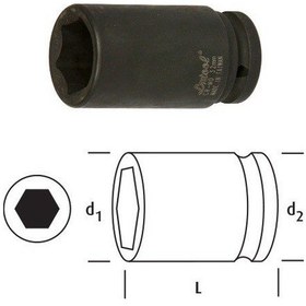 Resim Osaka Ln1ıd2-3/8 Inch Uzun Lokma 1" 2-3/8 