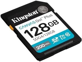 Resim Kingston 128GB Canvas Go Plus SD Card | Up to 200MB/s | Class 10, UHS-I, U3, V30 | SDG4/128GB 
