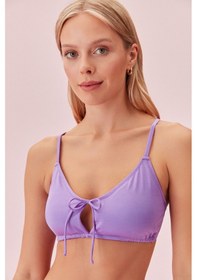 Resim Suwen Bağcıklı Bralet Bikini Üst Sb24993065 Lila 