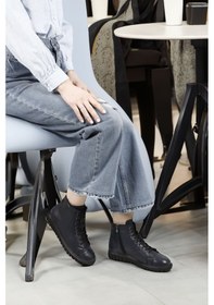 Resim Gönderi R Lacivert Antik Fermuarlı Kauçuk Taban Hakiki Deri Postal Bot Lacivert 