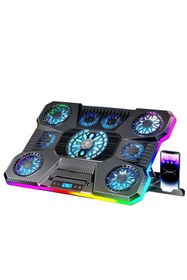 Resim Blueforce Sx-45 Freezer Siyah 9 Rgb Fanlı Notebook Soğutucu Stand Ekranlı 