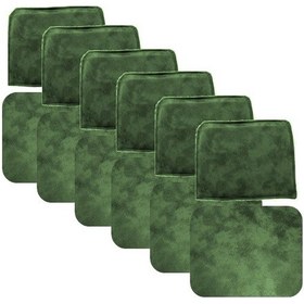 Resim Knsz Sırt Minderi 6 Lı Zng&mğr&uslu Haki Siyah Kumaş Cırtlı Tel Bar Sandalyesi Sırtı İçin Siyah 