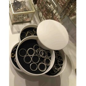 Resim Fırsatkolik 4 Katlı Dönebilen Silindir Takı ve Makyaj Organizer Kutusu 