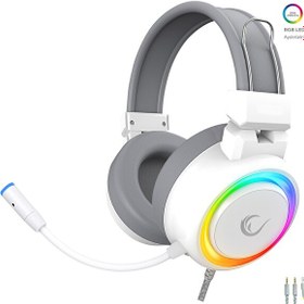 Resim Rampage Sn-r10 Alquıst Beyaz Rgb 3,5mm Mikrofonlu Oyuncu Kulaklık 