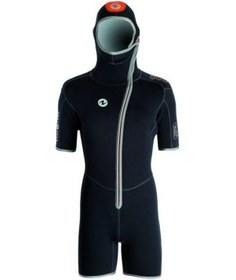 Resim Aqualung 5.5mm Dive Şapkalı Shorty Bay Dalış Elbisesi Size:s Siyah 