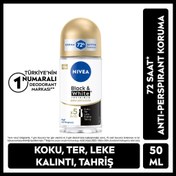 Resim Nivea Kadın Roll-On Deodorant Black & White Invisible İpeksi Pürüzsüzlük 50 ml 