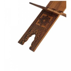 Resim CAMİMARKET Selçuklu Yakma Desenli Ahşap Rahle - Büyük - 65 cm 