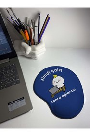 Resim Hype Store Rakkun Shop - Şimdi Çalış Sonra Ağlarsın Baskılı Bilek Destekli Mouse Pad (lacivert) 