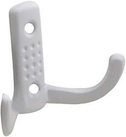 Resim Badem10 Noktalı Vestiyer Duvar Askısı Dolap Elbise Askılığı Beyaz Metal Askı (100 ADET) 