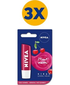 Resim Nivea Kiraz Dudak Kremi 3 x 4.8 G 