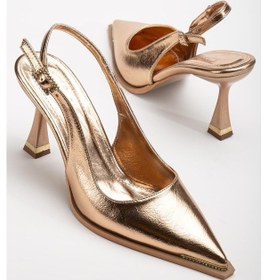 Resim Suins Jules Kadın Topuklu Taşlı Özel Üretim Stiletto Ayakkabı Bakır 