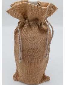 Resim 6 Adet 15x33cm (Enxboy) Jut Kese Şişe Zeytinyağı Şarap Torbası 