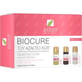 Resim Bioder Biocure Tüy Azaltıcı Kür Yüz İçin 3'lü Etki 3 x 5 ml 