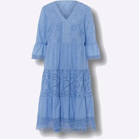 Resim Bulalgiy Kadın Mavi Dantelli Elbise - Bga666225ts Mavi 