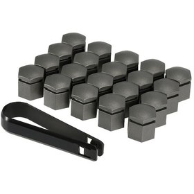 Resim Kangvka Vauxhall Opel Jant Somun Kapakları 19mm Gri Abs 20 Adet + Montaj Aracı Sı-at09043 
