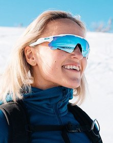 Resim Oakley Radar EV PATH Bisiklet Güneş Gözlüğü Polished White Prizm Sapphire 