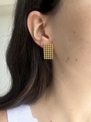 Resim Gold Noktasal Küpe 