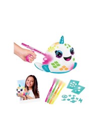 Resim Airbrush Peluş Neon Boyama Seti Beyaz 