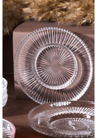 Resim Emirgân 12 Parça 6 Kişilik Cam Çay Seti 200 Ml Seffaf Şeffaf 