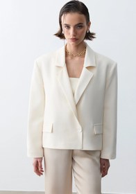 Resim Monica Blazer Ceket -Vanilya - VANİLYA / 2 