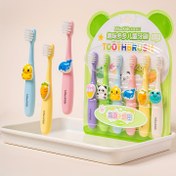 Resim 3-4, 5-6 ve 10-12 Yaş Çocuklar İçin Ultra Yumuşak Kıllı Karikatür Hayvanat Bahçesi Desenli Diş Fırçası Seti - 6'lı Paket 