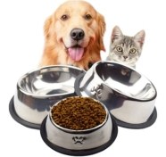 Resim Paslanmaz Çelik Metal Mama Kabı 18 Cm. 