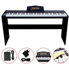 Resim Jwin SDP-88 Tuş Hassasiyetli 88 Tuşlu Dijital Piyano - Siyah 
