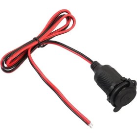 Resim Aogo Kablolu Dişi Çakmak Soketi Vidalı Tip 12V-24V Dc Araba Oto Çakmak Soket 