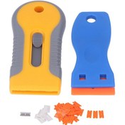 Resim Vkemall 63 Parça Bıçaklı Razor Scraper Seti - Gergin Kollü, Geri Çekilebilir, Sticker/reçine/kalem Usülü Kaldırıcı, Cam/keramik/metal Yüzeyler İçin 