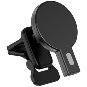 Resim Butu Jjt-973 Hava Çıkış Klipsi Taşınabilir 15w Hızlı Şarj Araba Manyetik Kablosuz Şarj Cihazı Siyah 