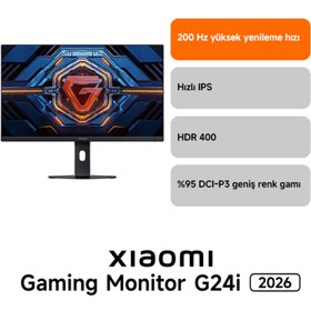 Resim Xiaomi Gaming Monitor G24i 2026 23.8″ 200Hz 1ms FHD Fast IPS (Xiaomi Türkiye Garantili) 