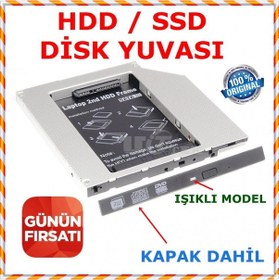 Resim Ssd Caddy 9.5 Mm Dvd To Ssd Kızak 2 Hdd Bağlama - Hdd Caddy 9.5M 