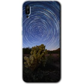 Resim Bera Aksesuar Huawei Y6 2019 Kılıf Hd Desen Baskılı Arka Kapak + Temperli Cam - Eclipse Sky 