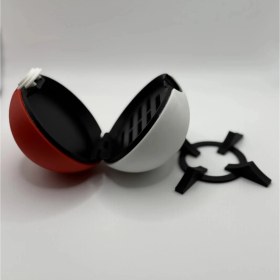 Resim Pokeball Şeklinde Nintendo Switch Kartuş Kutusu Stand Dahil 