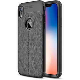 Resim Microsonic Apple iPhone XR (6.1'') Kılıf Deri Dokulu Silikon Siyah 