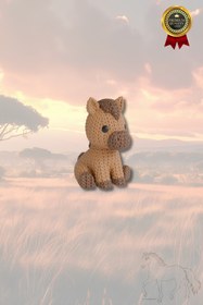 Resim mmb Örgü Desenli Amigurumi At Anahtarlık Çanta Charm Araç Aksesuarı 