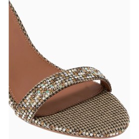 Resim Perspex 90 Crystal Houndstooth Sandals, 90MM Topuk ve Zarif Tasarım 