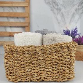 Resim Hasır Banyo ve Makyaj Organizer Sepeti Kare Düzenleyici 26 Cm Kahverengi - PNL-PH14 C1-1-100 