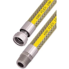 Resim Kas Örgülü Doğalgaz Bağlantı Flexi 1/2"-1/2" 150 cm 