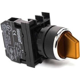 Resim Emas B100sl20s B Serisi Plastik 1no 0-ı 60 Seçici Kalıcı Işıklı Sarı 22 Mm Buton 
