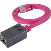 Resim Irenis CAT6 Kablo Uzatma Seti. Yassı Ethernet Kablo ve Ekleyici 50 CM-Fuşya 